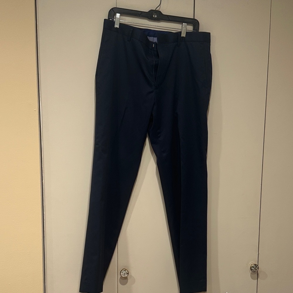 Men's Navy Banana Republic Non-Iron Tailored Slim Fit Pants (34X32)